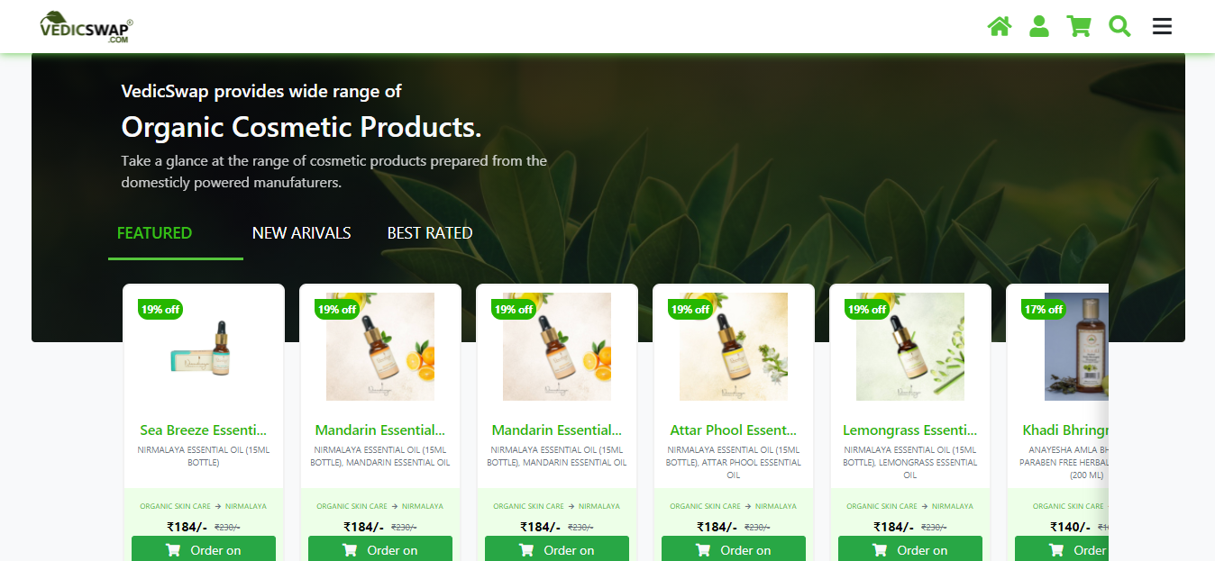 Organic Products Ecommerce Website Design and Development Company