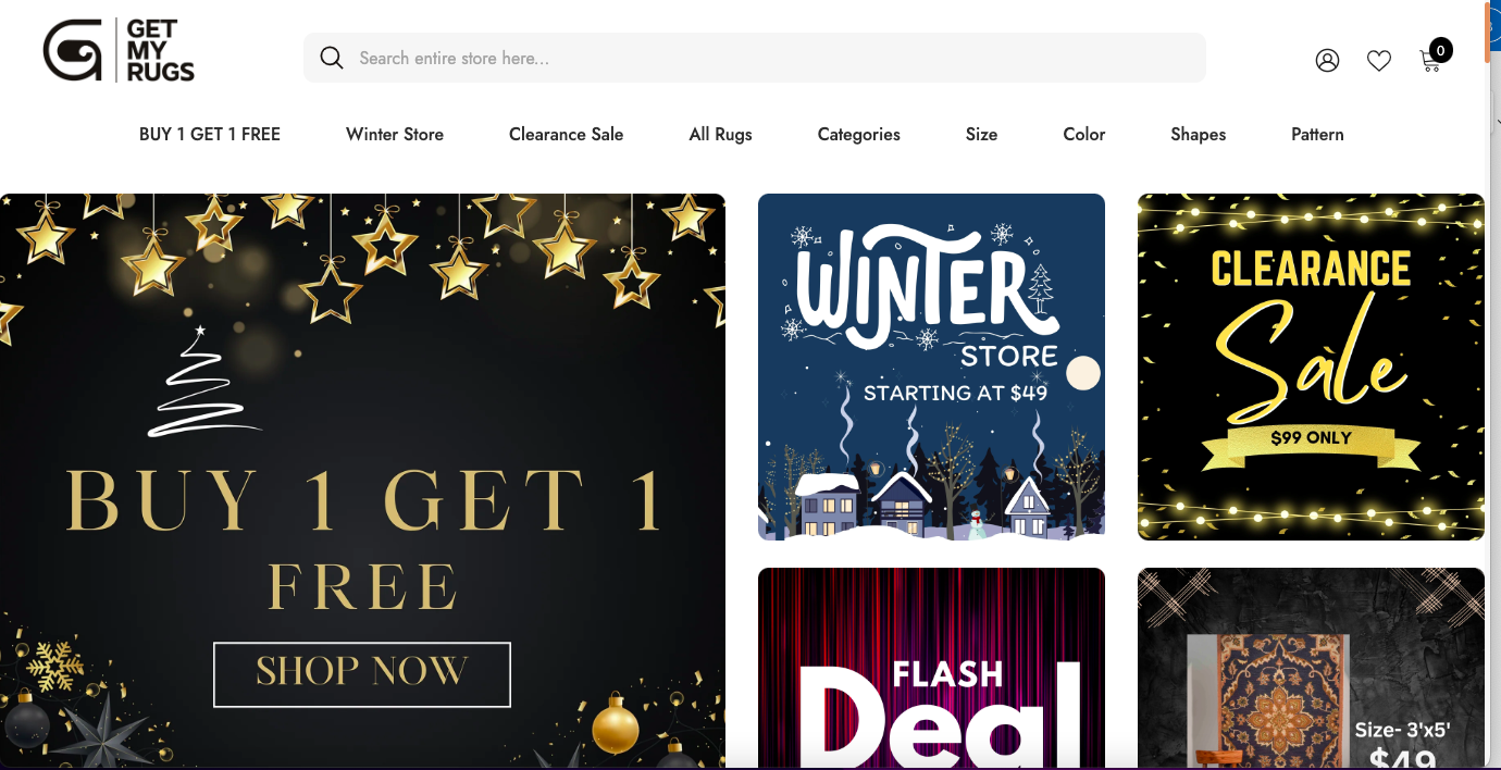 Rugs Ecommerce Website Design and Development Company